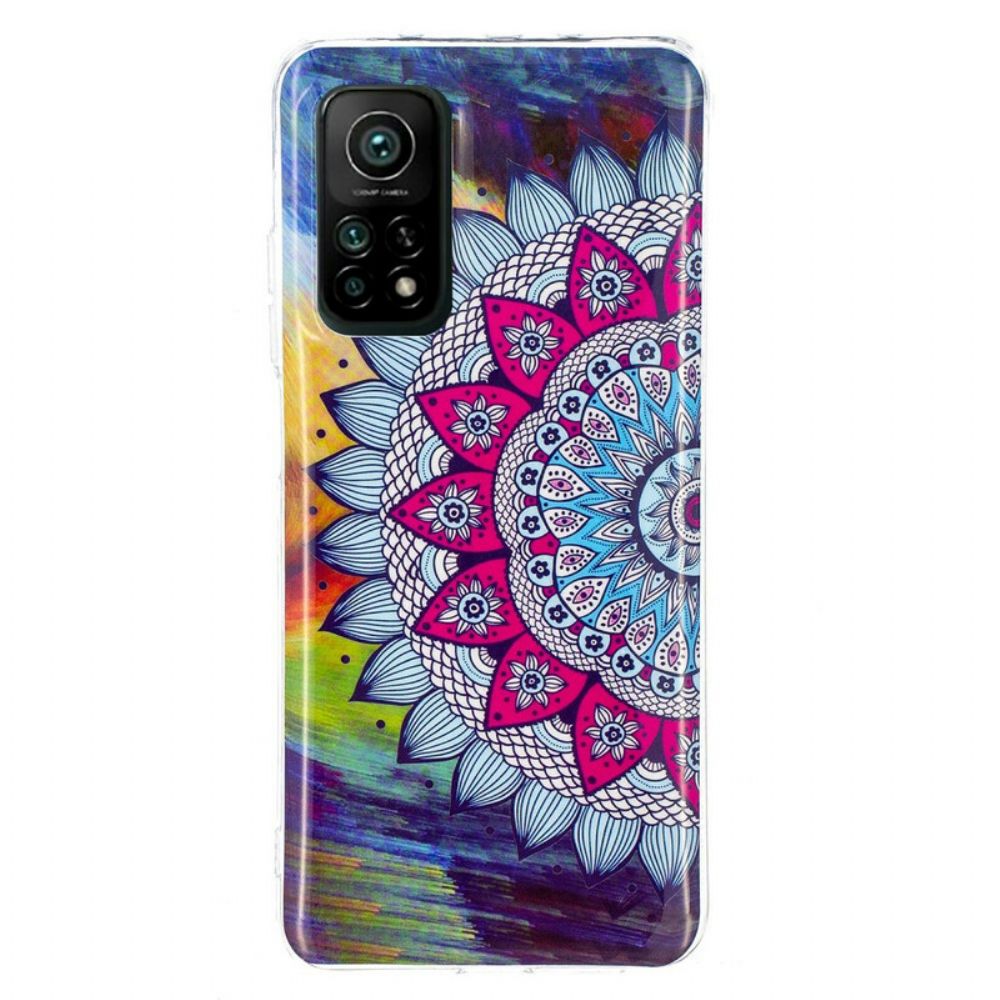 Handyhülle Für Xiaomi Mi 10T / 10T Pro Fluoreszierendes Buntes Mandala