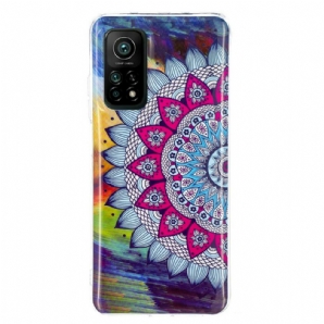 Handyhülle Für Xiaomi Mi 10T / 10T Pro Fluoreszierendes Buntes Mandala