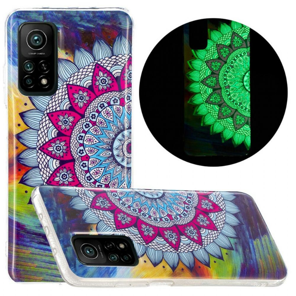 Handyhülle Für Xiaomi Mi 10T / 10T Pro Fluoreszierendes Buntes Mandala