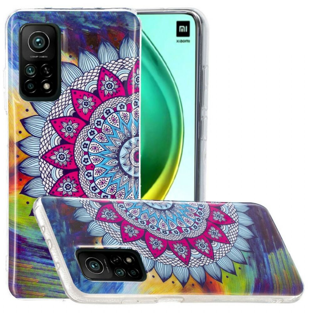 Handyhülle Für Xiaomi Mi 10T / 10T Pro Fluoreszierendes Buntes Mandala