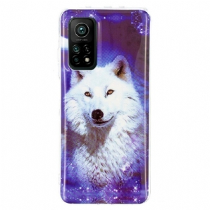 Hülle Für Xiaomi Mi 10T / 10T Pro Fluoreszierende Wolf-serie