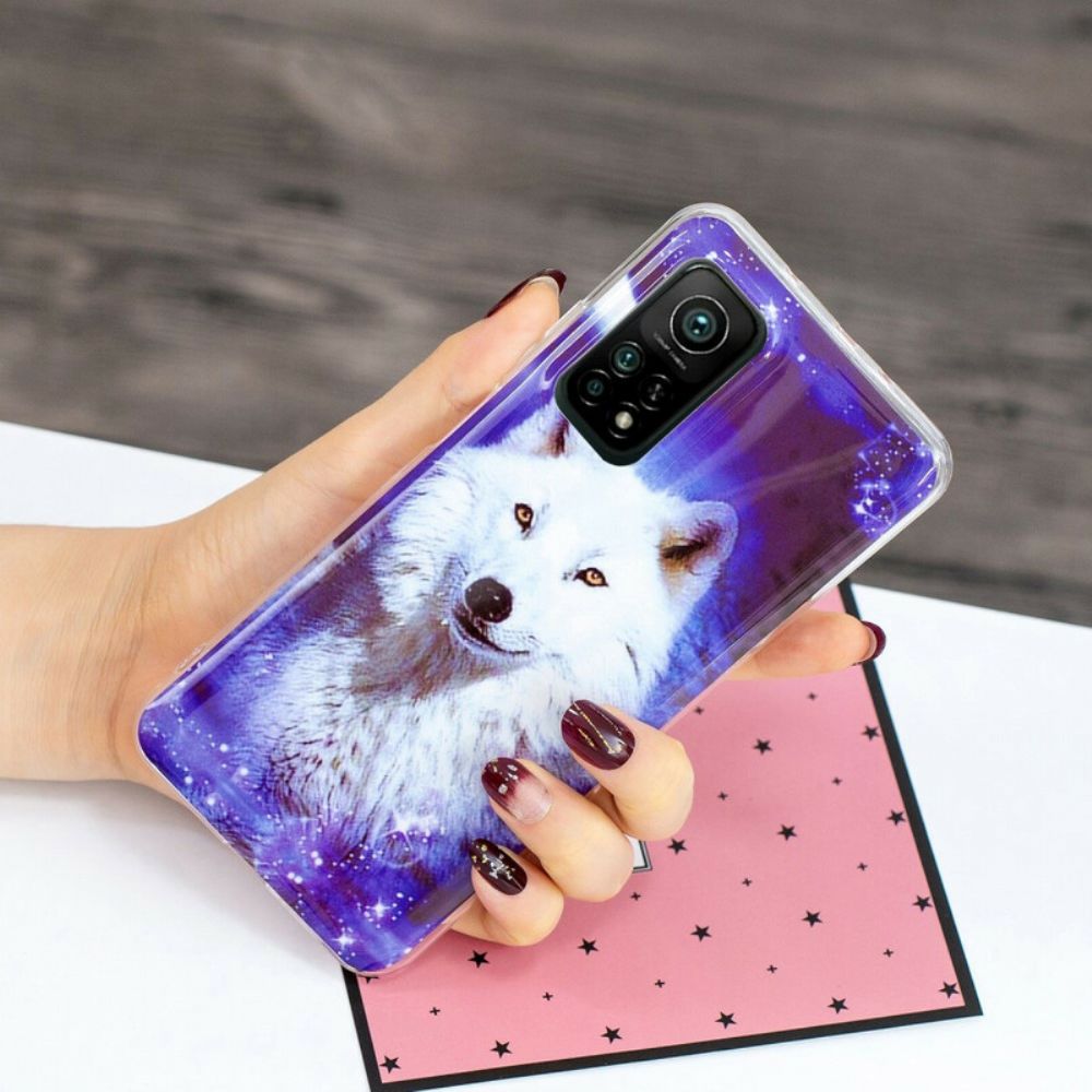 Hülle Für Xiaomi Mi 10T / 10T Pro Fluoreszierende Wolf-serie