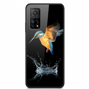 Hülle Für Xiaomi Mi 10T / 10T Pro Kronenvogel Aus Gehärtetem Glas