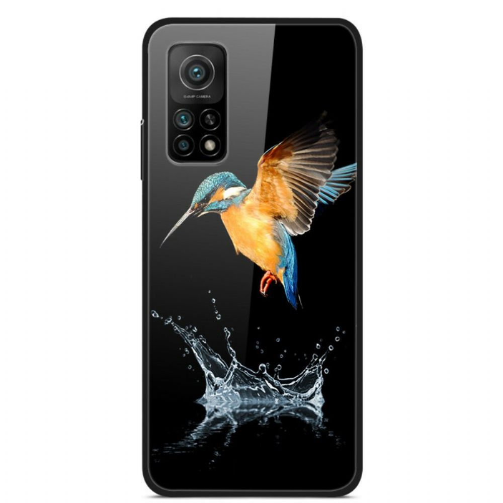 Hülle Für Xiaomi Mi 10T / 10T Pro Kronenvogel Aus Gehärtetem Glas