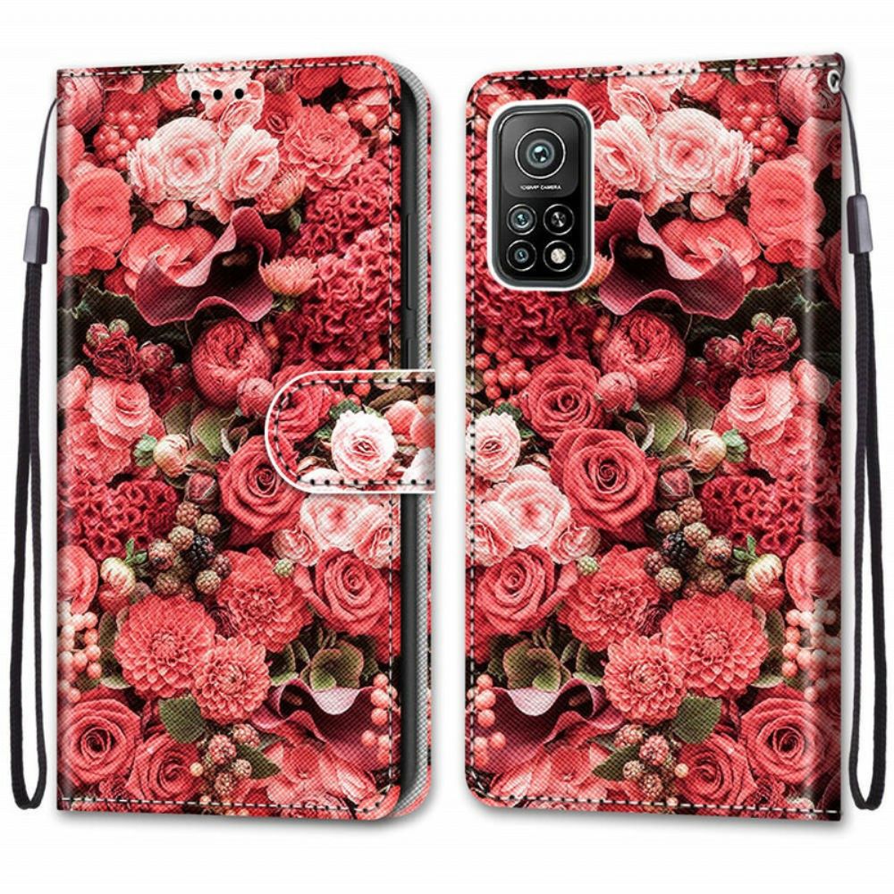 Lederhüllen Für Xiaomi Mi 10T / 10T Pro Blumenromantik