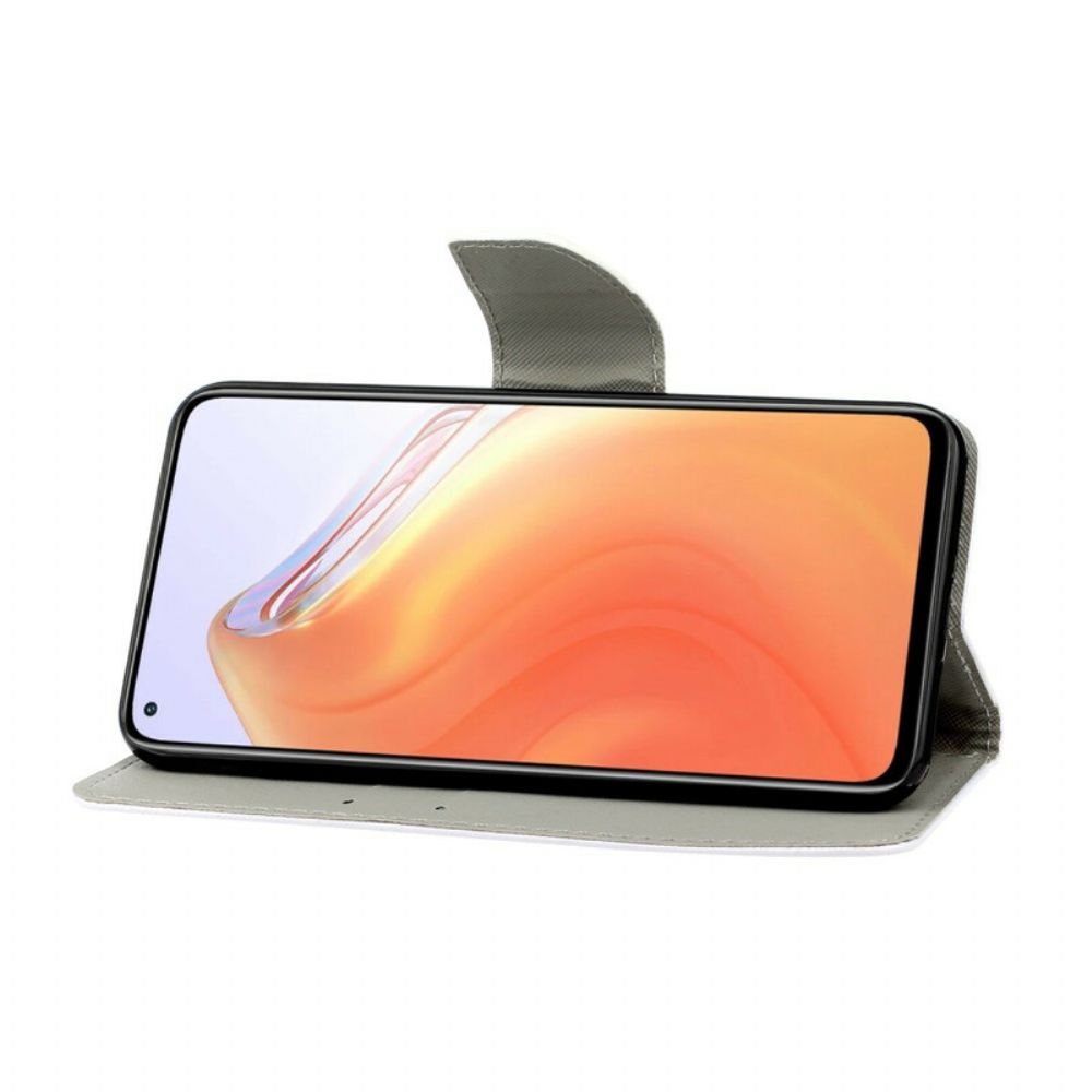 Lederhüllen Für Xiaomi Mi 10T / 10T Pro Blumenschmetterlingsband