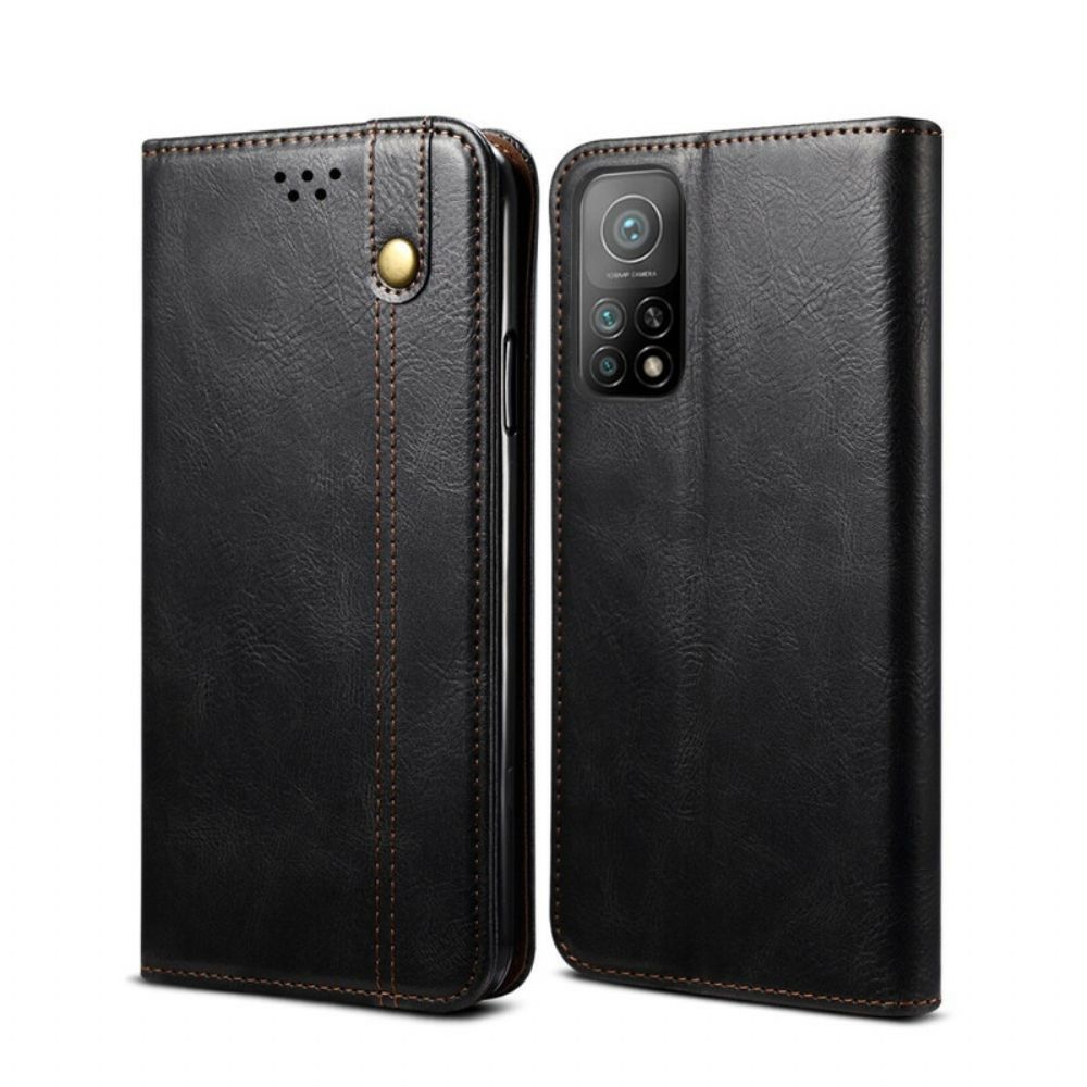 Schutzhülle Für Xiaomi Mi 10T / 10T Pro Flip Case Gewachstes Kunstleder