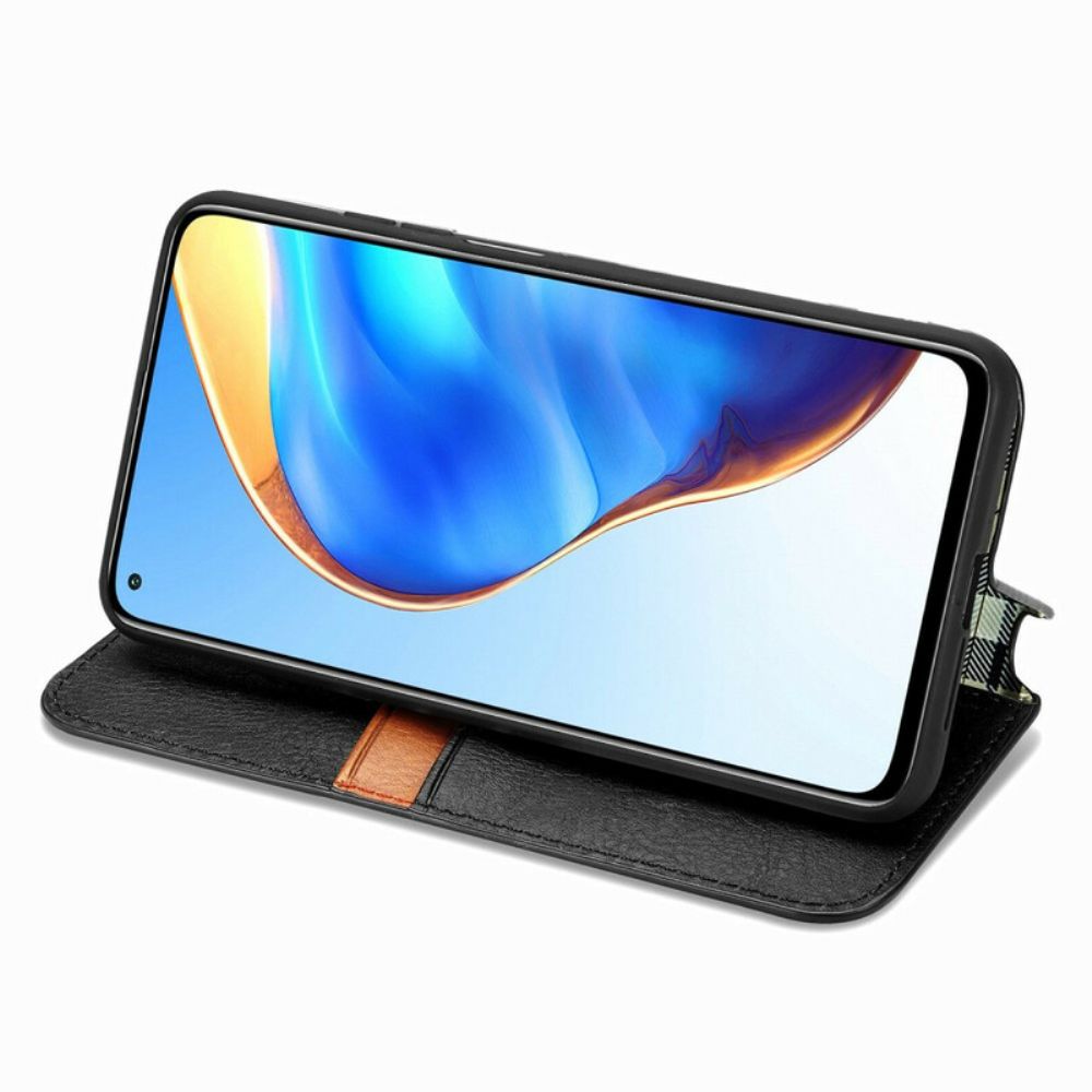 Schutzhülle Für Xiaomi Mi 10T / 10T Pro Flip Case Ledereffekt Mit Rautenstruktur