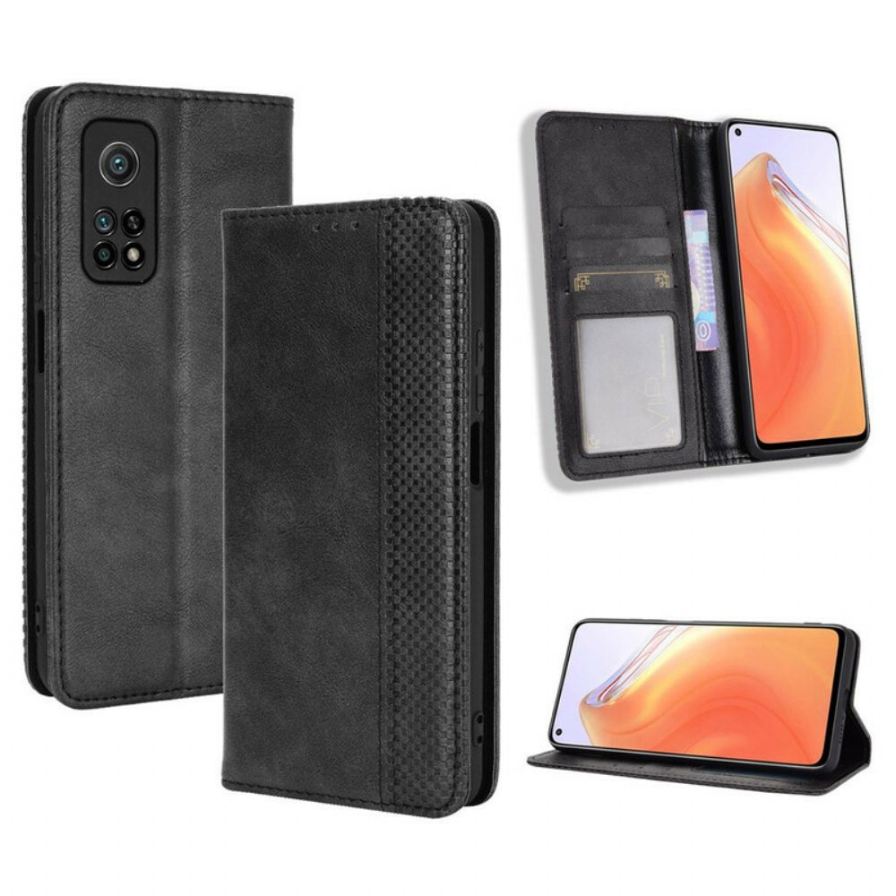 Schutzhülle Für Xiaomi Mi 10T / 10T Pro Flip Case Stilisierter Vintage-ledereffekt