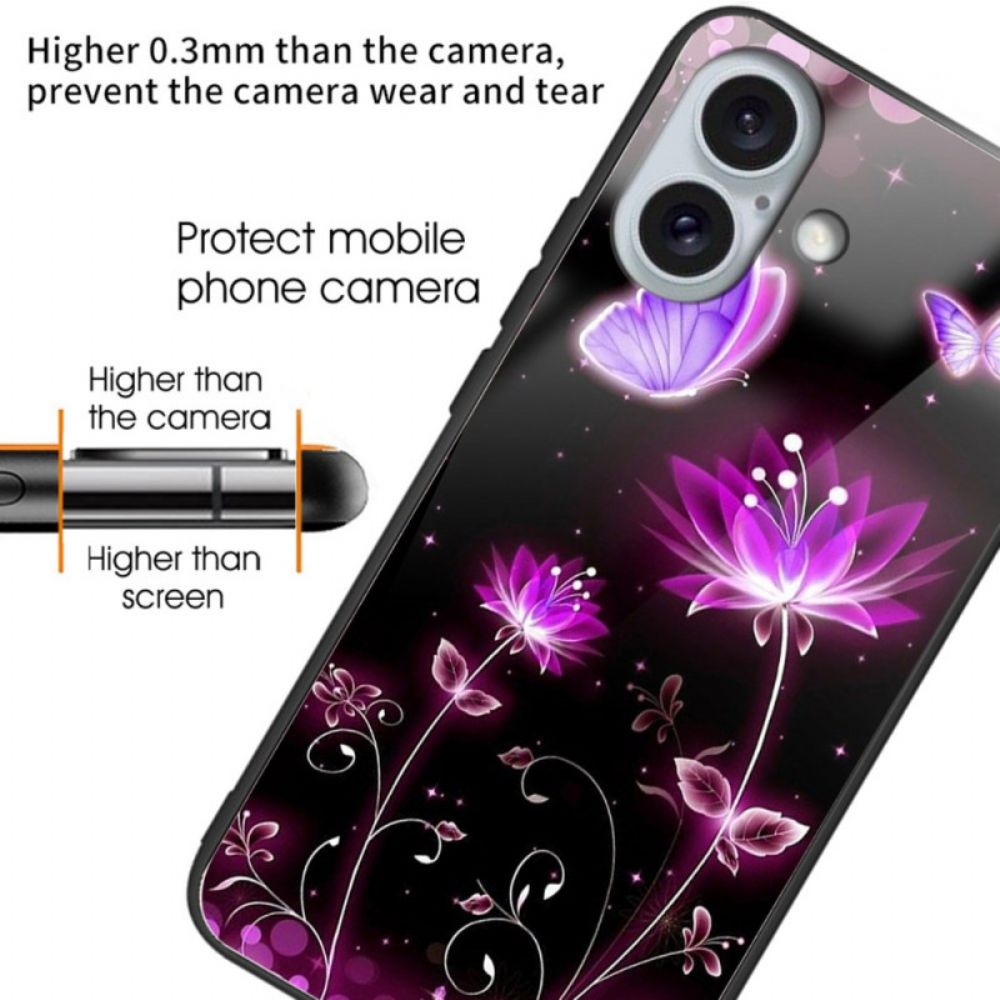 Hülle iPhone 16 Plus Fluoreszierender Lotus