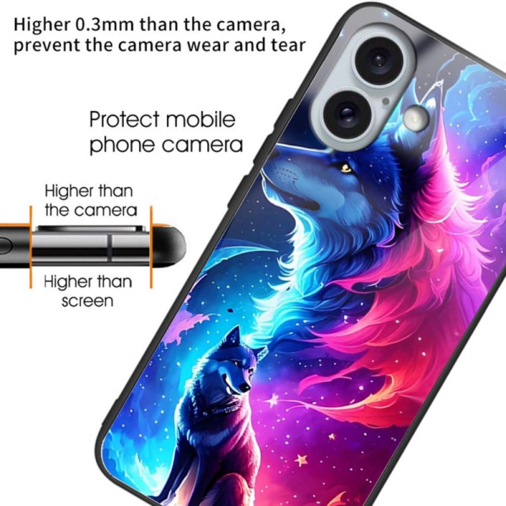 Hülle iPhone 16 Plus Star Wolf Gehärtetes Glas