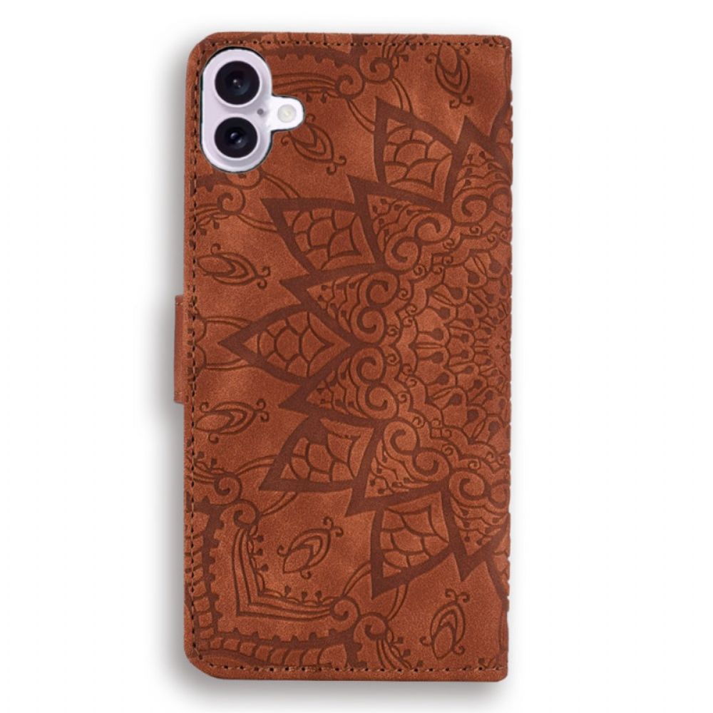 Lederhüllen iPhone 16 Plus Mandala-druck