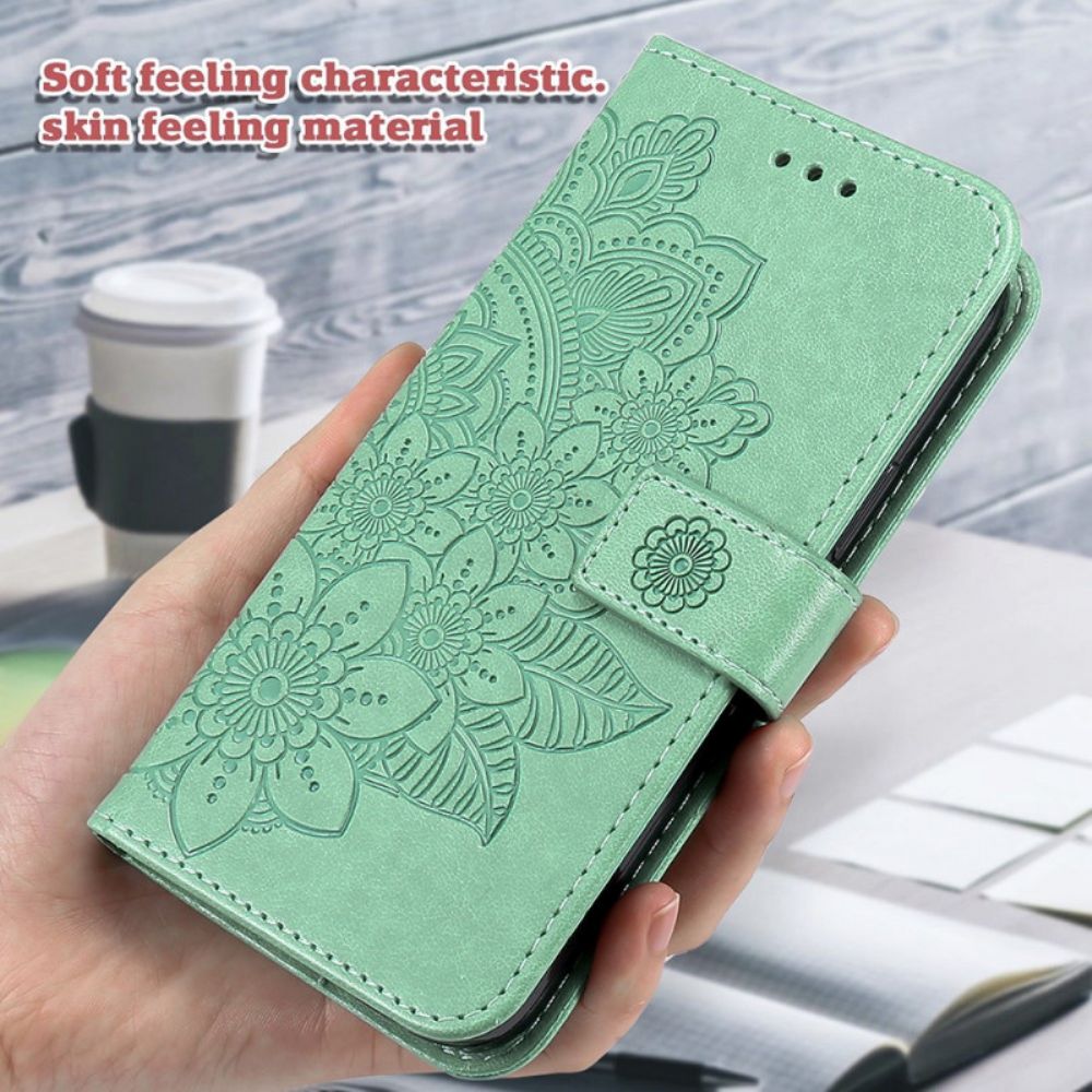 Flip Case Für Samsung Galaxy M32 Blumen-mandala