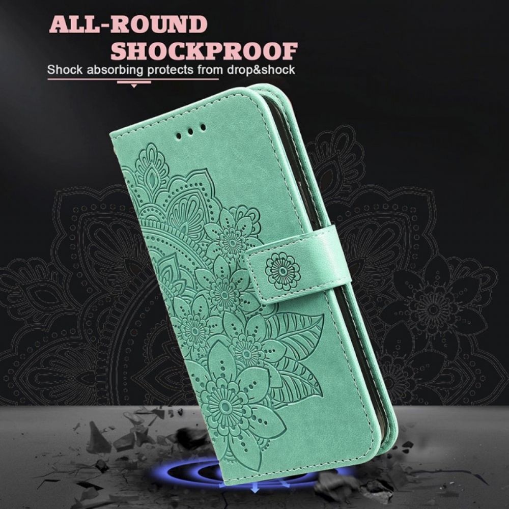 Flip Case Für Samsung Galaxy M32 Blumen-mandala