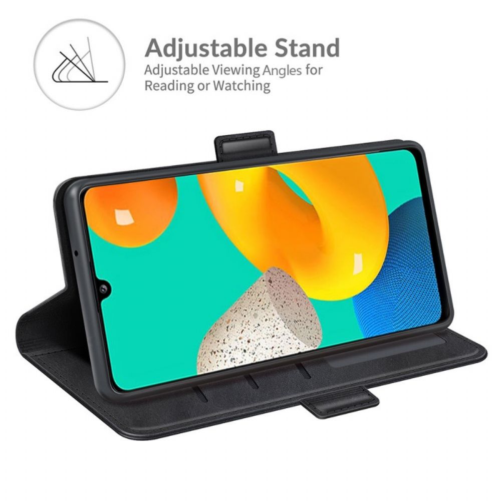 Flip Case Für Samsung Galaxy M32 Design Lederoptik