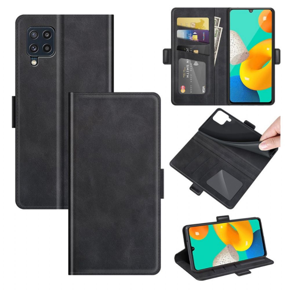 Flip Case Für Samsung Galaxy M32 Design Lederoptik