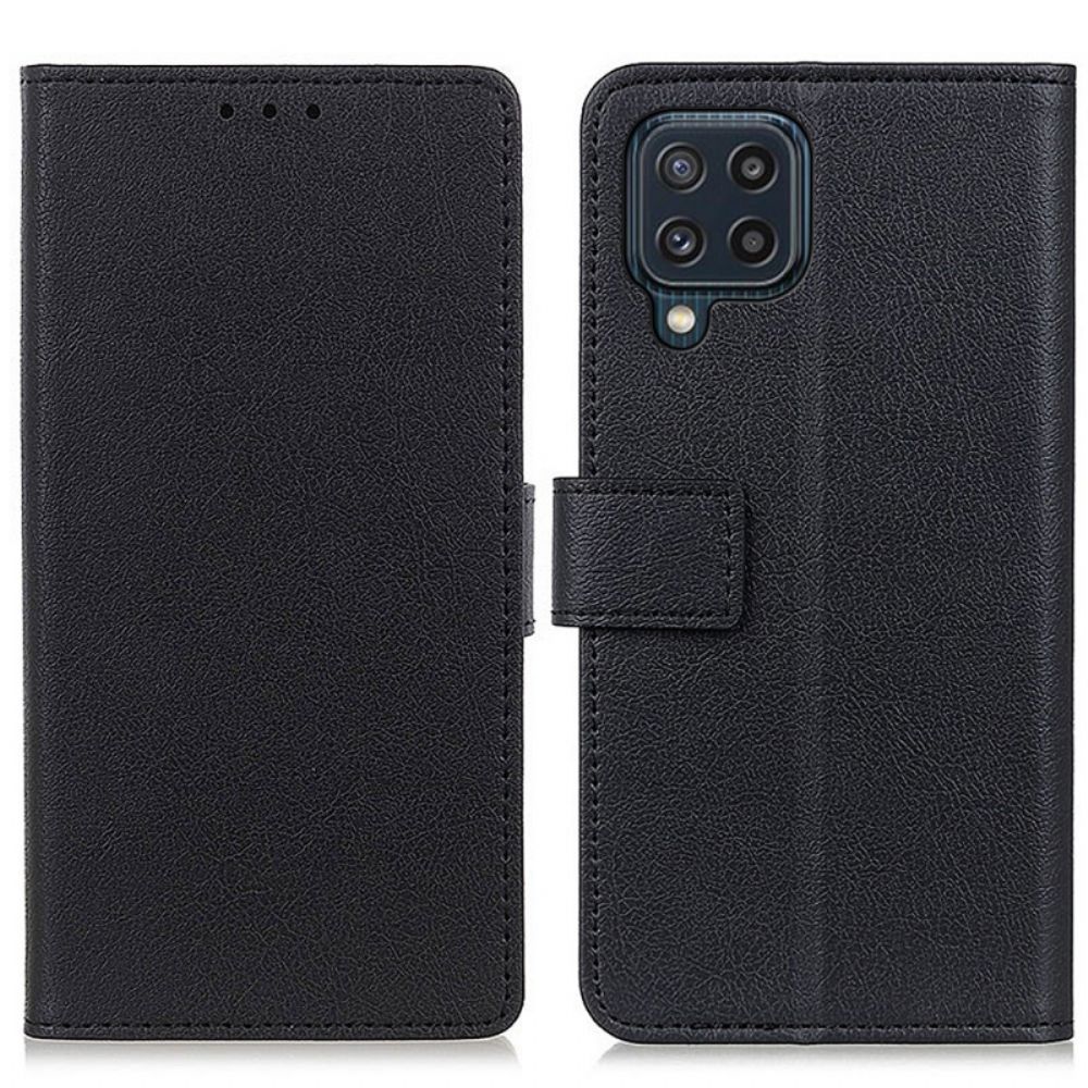 Flip Case Für Samsung Galaxy M32 Klassischer Ledereffekt