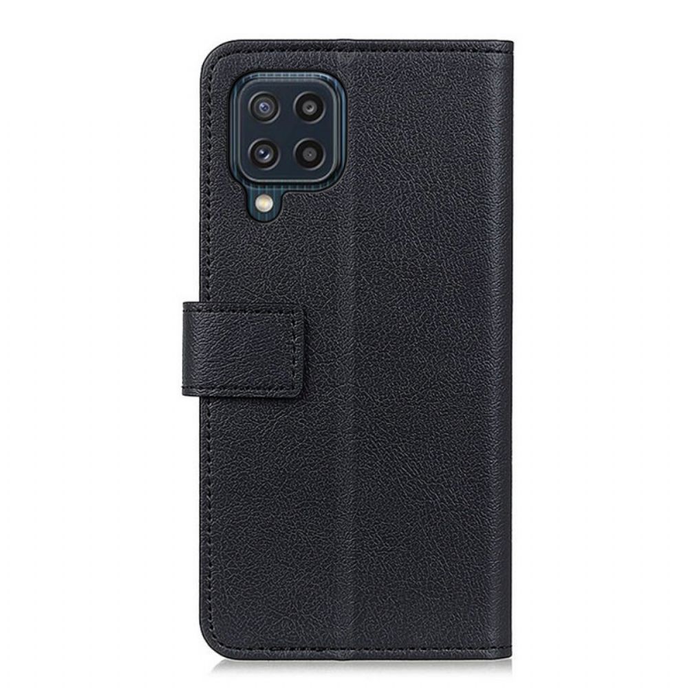 Flip Case Für Samsung Galaxy M32 Klassischer Ledereffekt