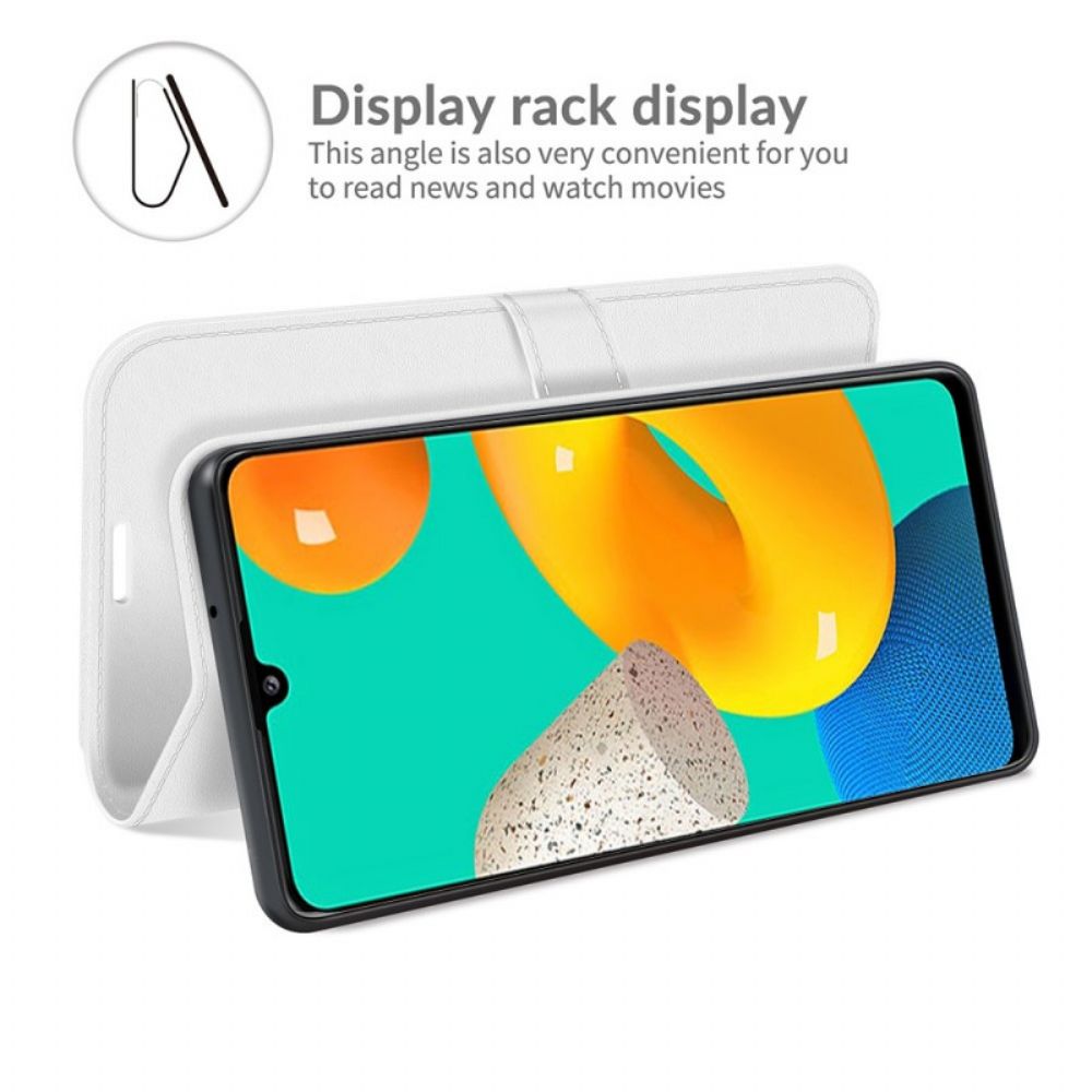 Flip Case Für Samsung Galaxy M32 Klassischer Ledereffekt