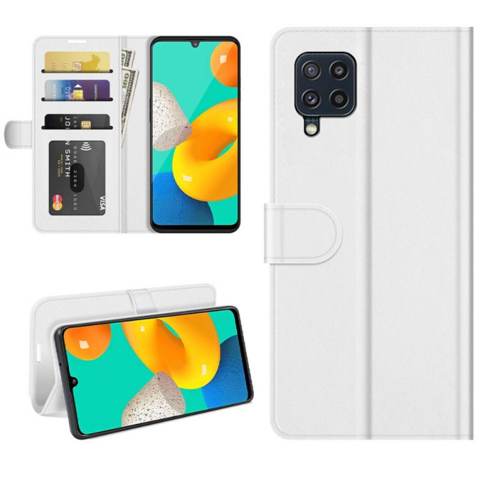 Flip Case Für Samsung Galaxy M32 Klassischer Ledereffekt