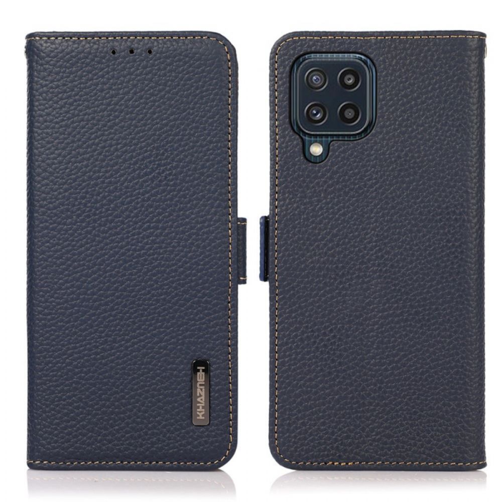 Flip Case Für Samsung Galaxy M32 Litschi-leder Khazneh Rfid