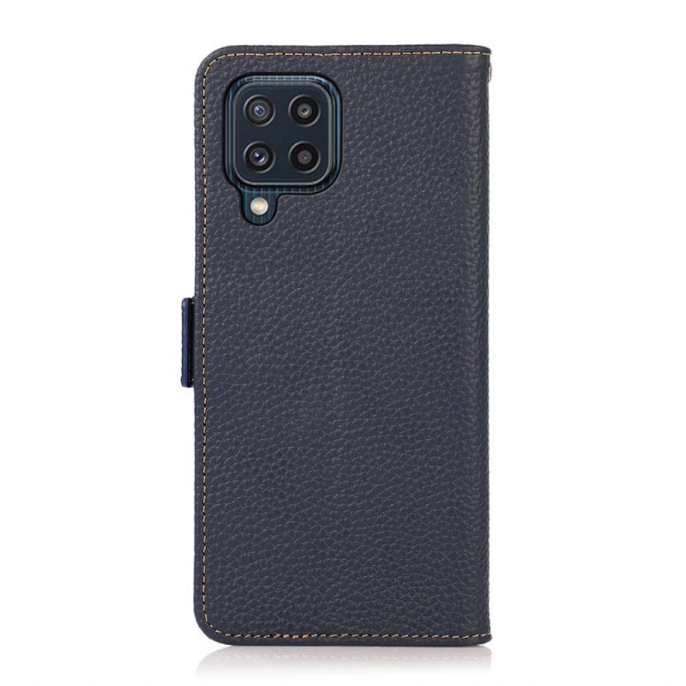 Flip Case Für Samsung Galaxy M32 Litschi-leder Khazneh Rfid