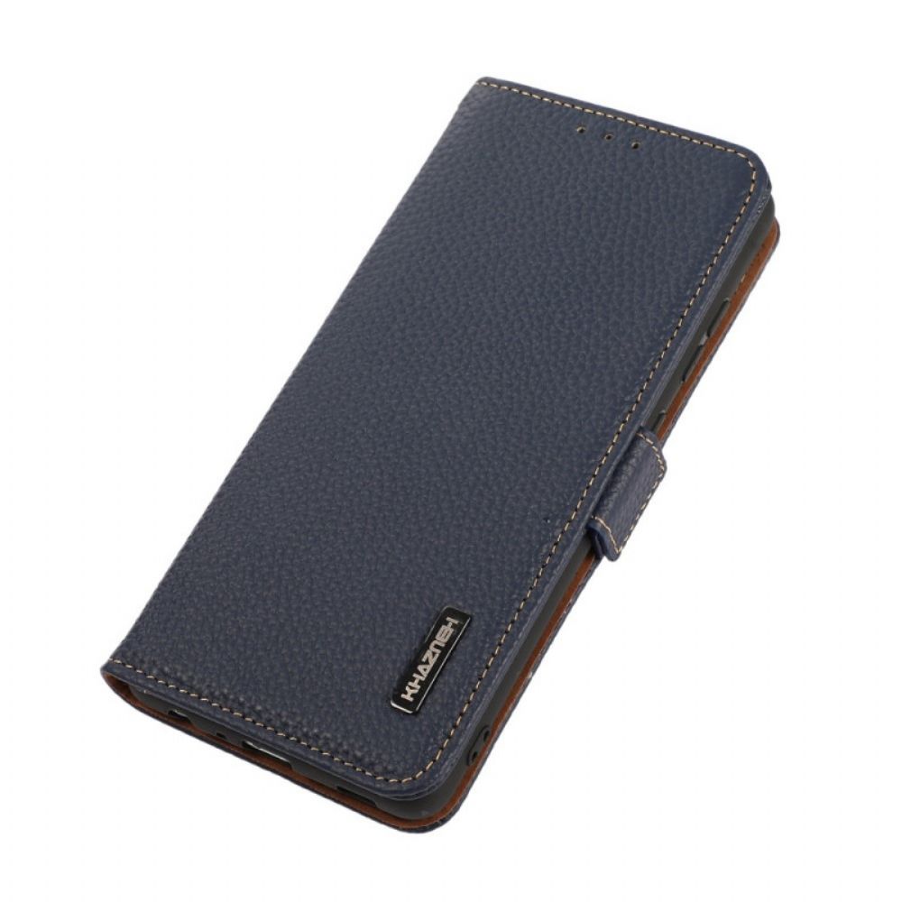 Flip Case Für Samsung Galaxy M32 Litschi-leder Khazneh Rfid