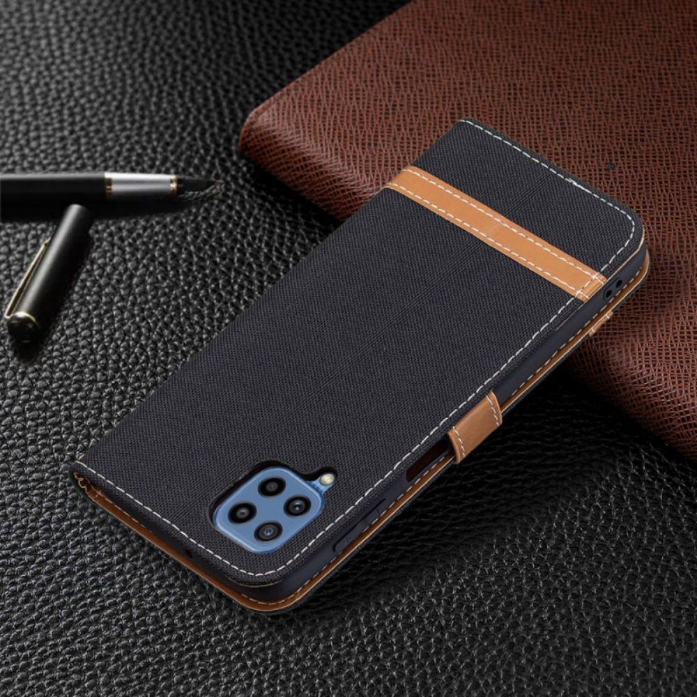 Flip Case Für Samsung Galaxy M32 Mit Kordel Armband In Stoff- Und Lederoptik