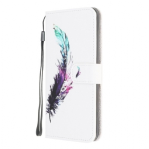 Flip Case Für Samsung Galaxy M32 Mit Kordel Tangafeder