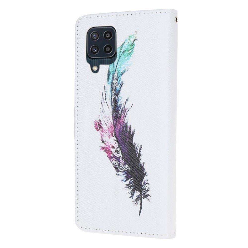 Flip Case Für Samsung Galaxy M32 Mit Kordel Tangafeder