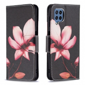 Flip Case Für Samsung Galaxy M32 Rosa Blume