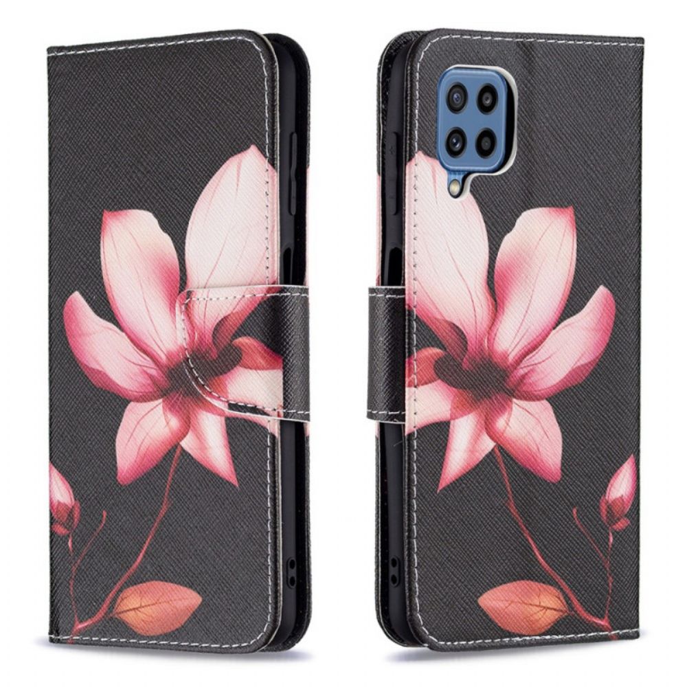 Flip Case Für Samsung Galaxy M32 Rosa Blume