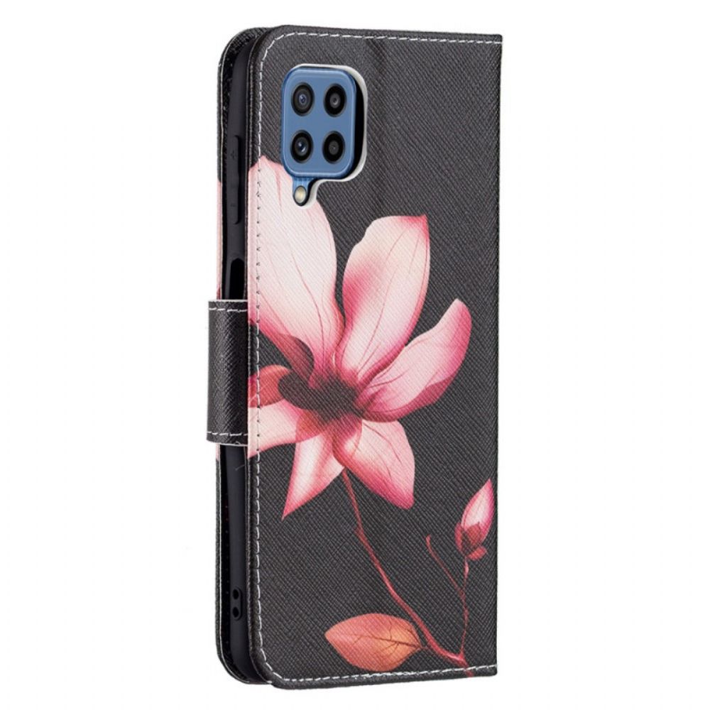 Flip Case Für Samsung Galaxy M32 Rosa Blume