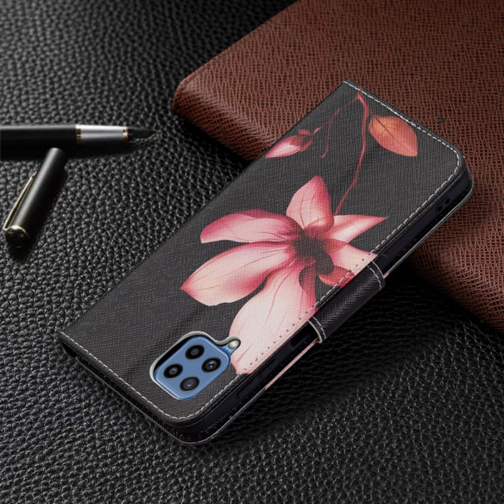 Flip Case Für Samsung Galaxy M32 Rosa Blume