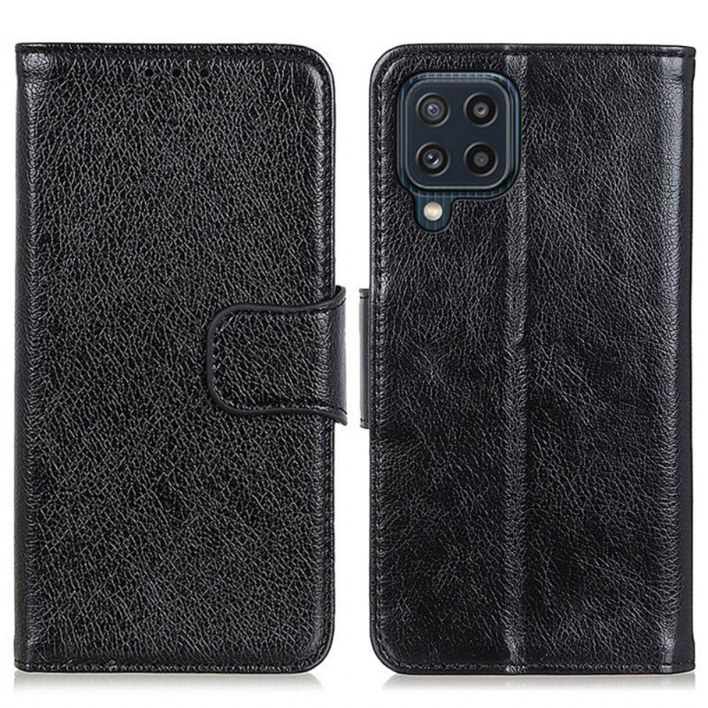 Flip Case Für Samsung Galaxy M32 Spaltnappaleder