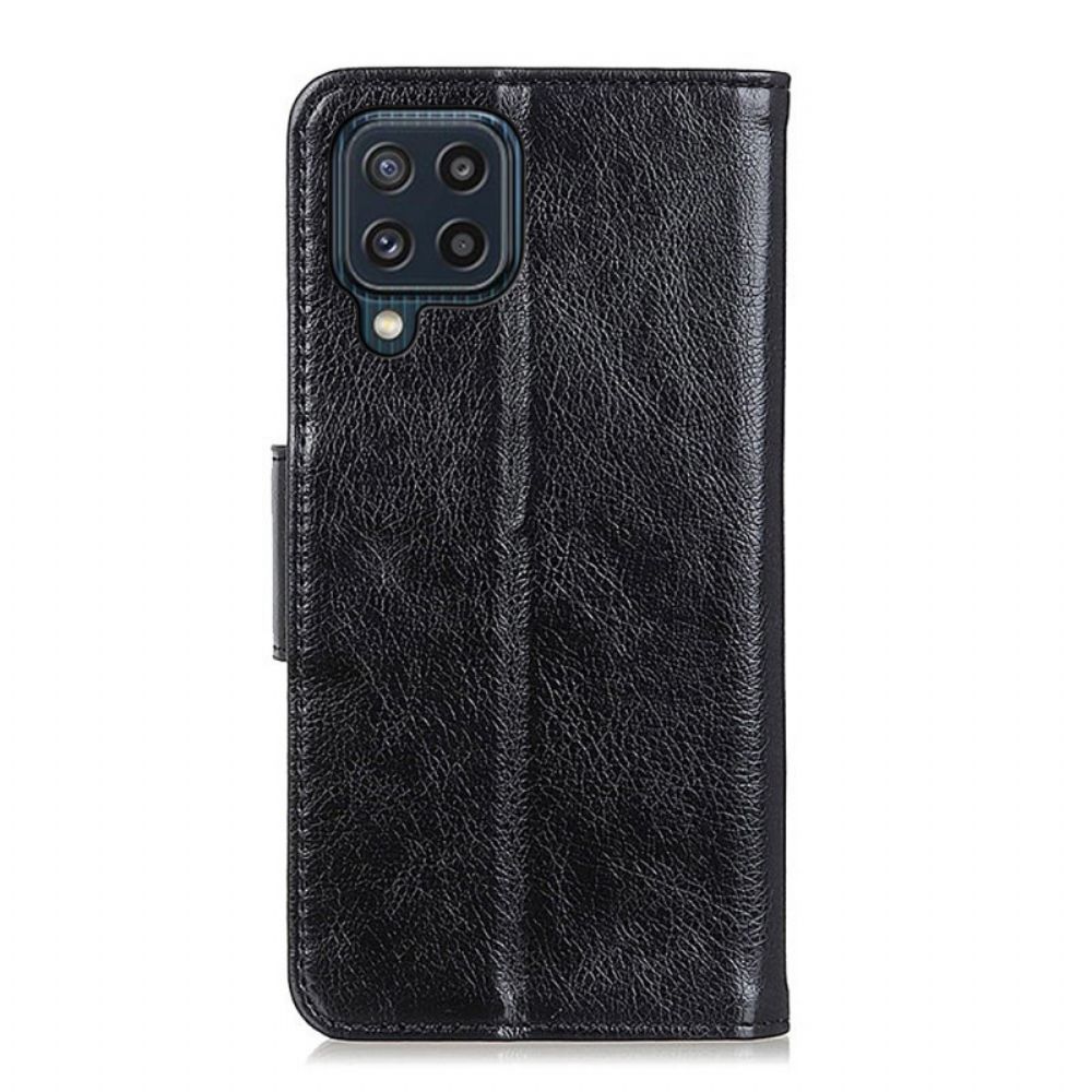 Flip Case Für Samsung Galaxy M32 Spaltnappaleder