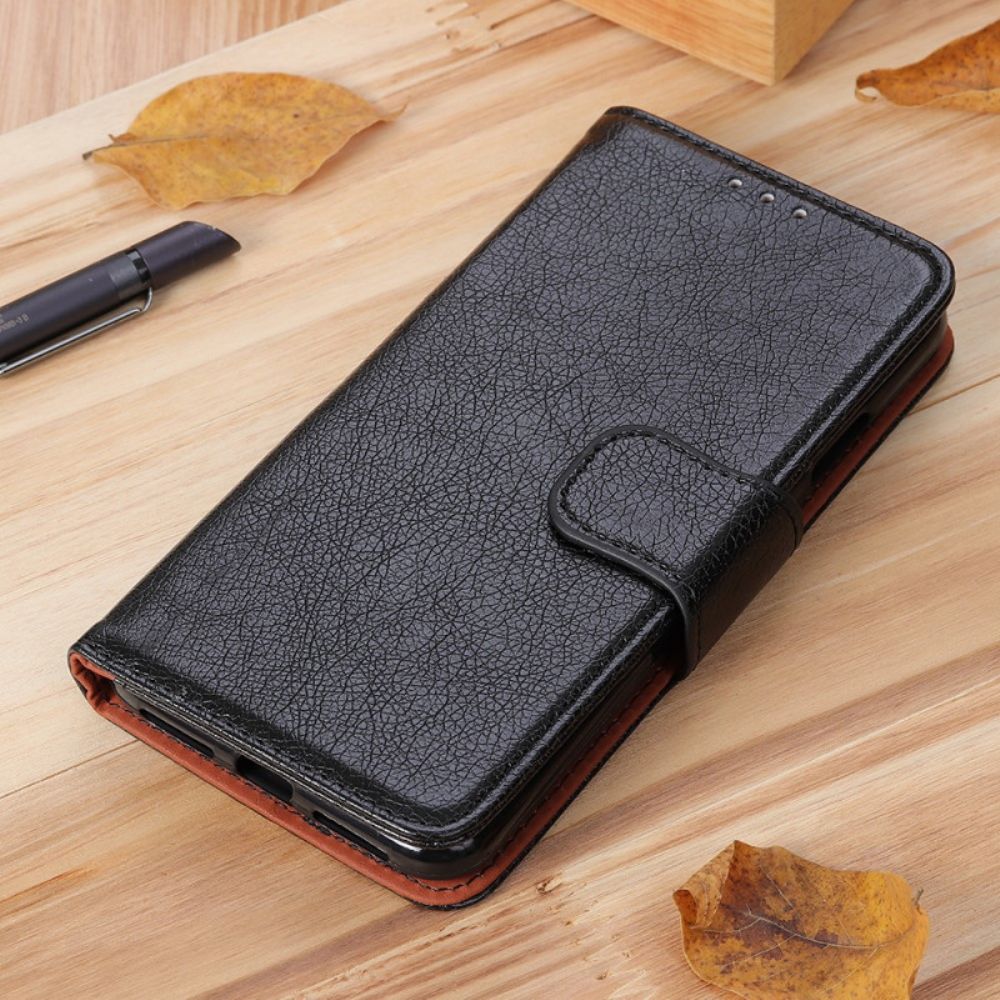 Flip Case Für Samsung Galaxy M32 Spaltnappaleder