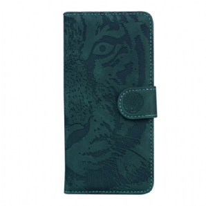 Flip Case Für Samsung Galaxy M32 Tigergesichtsdruck