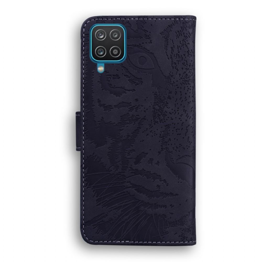 Flip Case Für Samsung Galaxy M32 Tigergesichtsdruck