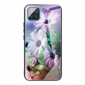 Hülle Für Samsung Galaxy M32 Blumen Aus Gehärtetem Glas