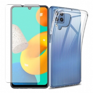 Hülle Für Samsung Galaxy M32 Combo Und Bildschirm Aus Gehärtetem Glas