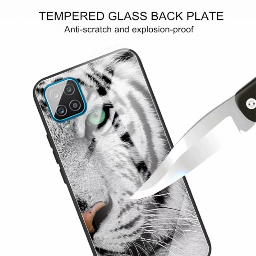 Hülle Für Samsung Galaxy M32 Tiger-hartglas