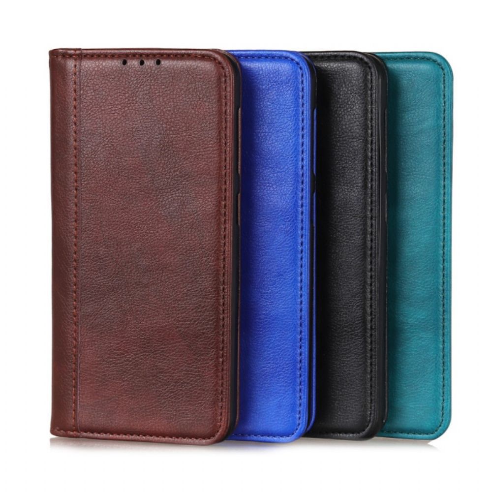 Schutzhülle Für Samsung Galaxy M32 Flip Case Elegance Litschi-spaltleder