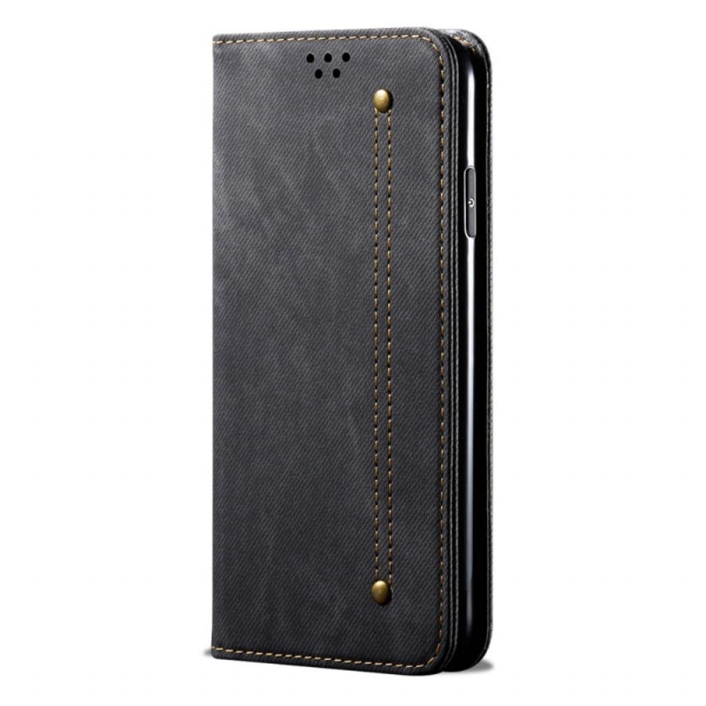 Schutzhülle Für Samsung Galaxy M32 Flip Case Jeansstoff