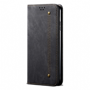 Schutzhülle Für Samsung Galaxy M32 Flip Case Jeansstoff