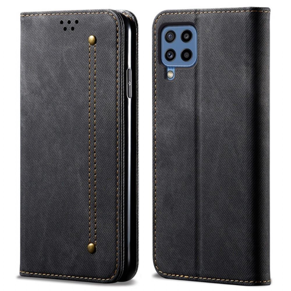 Schutzhülle Für Samsung Galaxy M32 Flip Case Jeansstoff