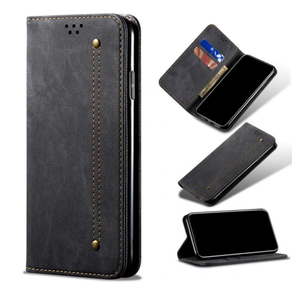 Schutzhülle Für Samsung Galaxy M32 Flip Case Jeansstoff