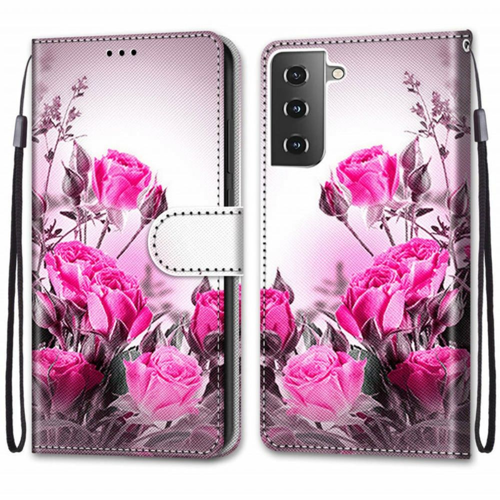 Flip Case Für Samsung Galaxy S21 Plus 5G Magische Blumen