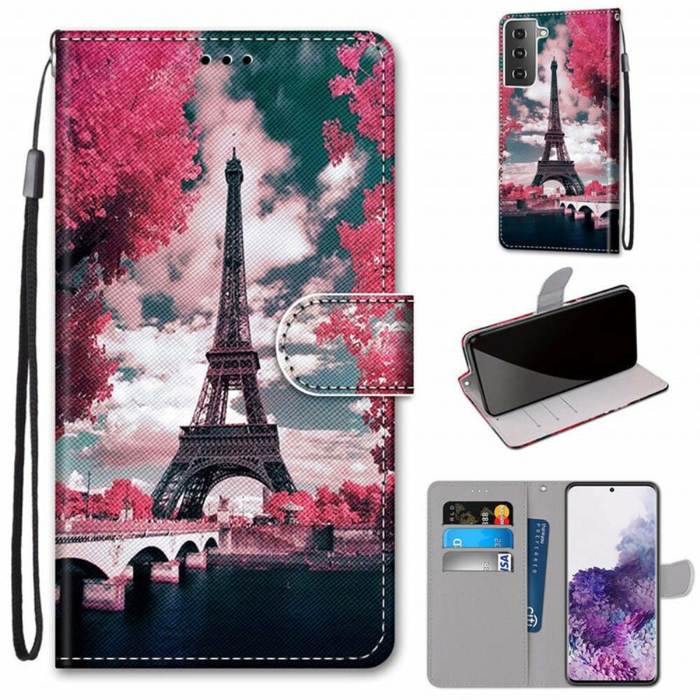 Flip Case Für Samsung Galaxy S21 Plus 5G Paris In Voller Blüte