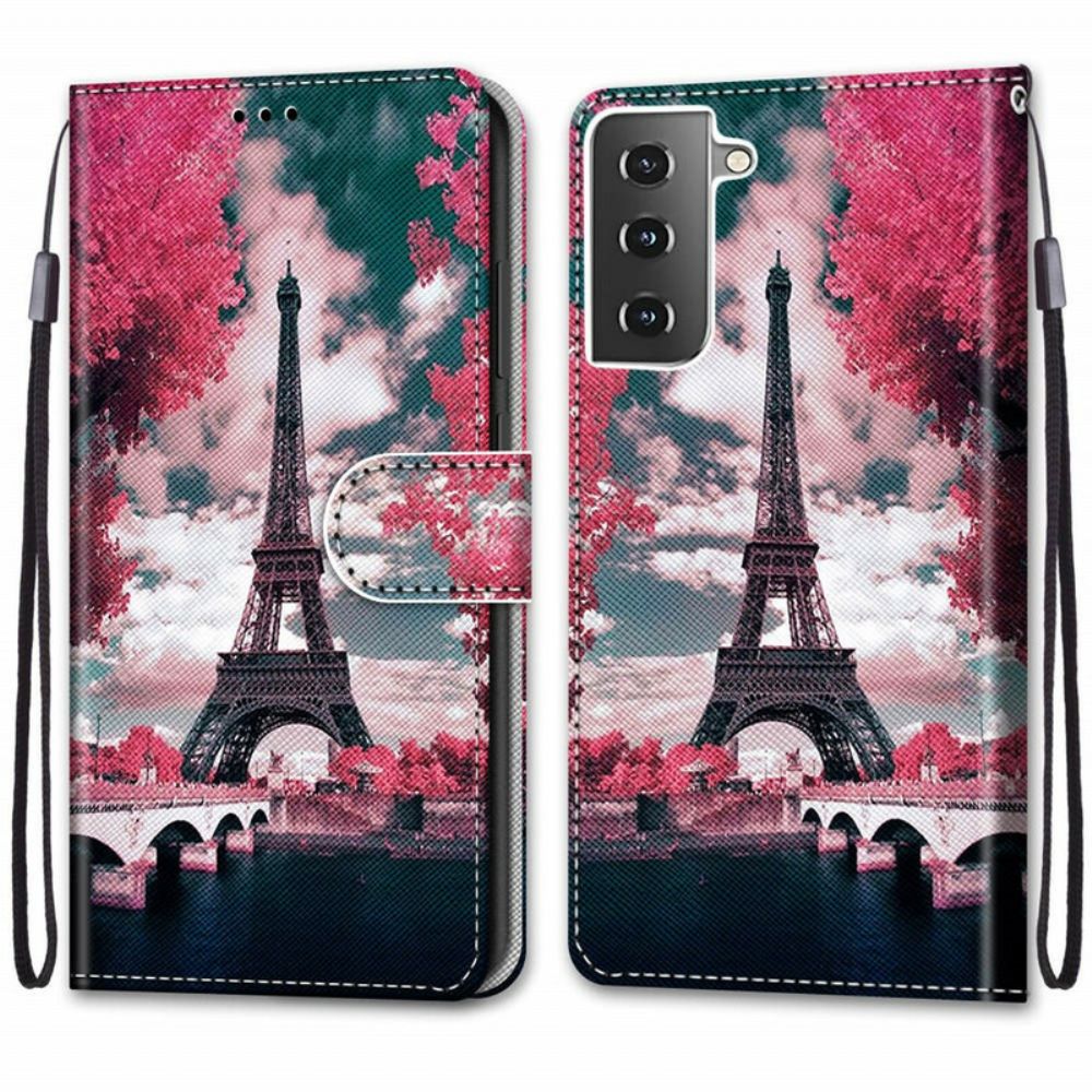 Flip Case Für Samsung Galaxy S21 Plus 5G Paris In Voller Blüte